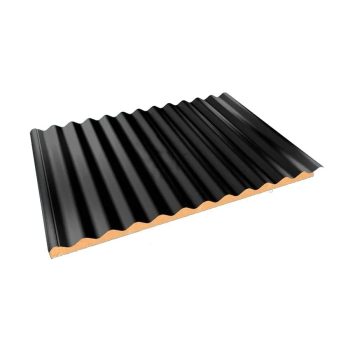 Panel Chapa Sinusoidal Prepintado Negro x 1.00mts.